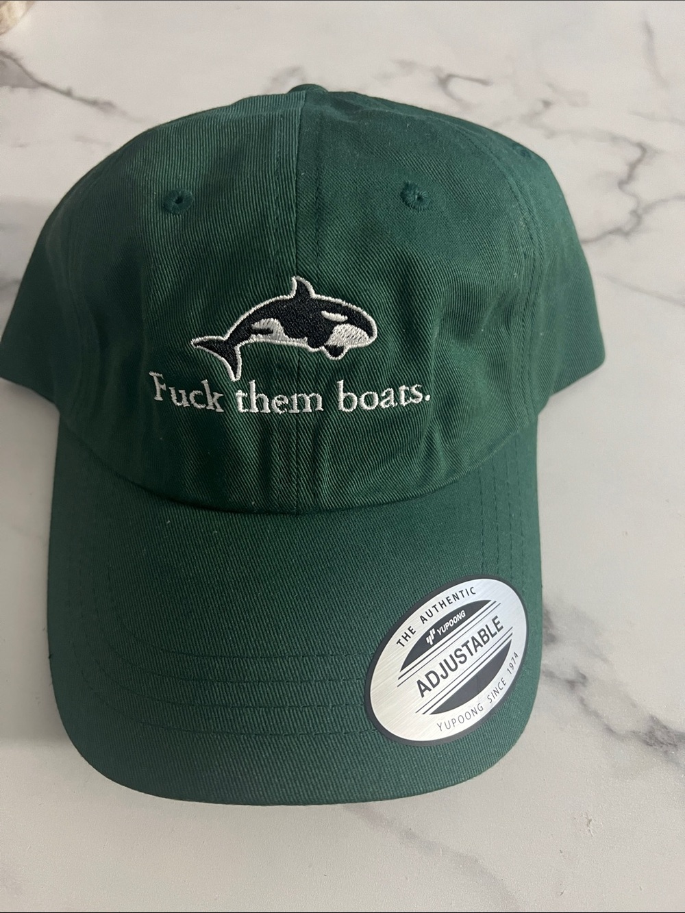 F*** Them Boats! Orca Whale Embroidered Dad Hat